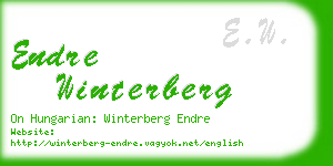 endre winterberg business card